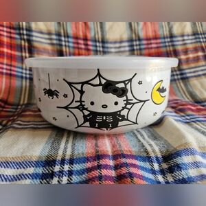 Hello Kitty (Sanrio) Halloween Skeleton Ceramic Food Storage Bowl (Large)